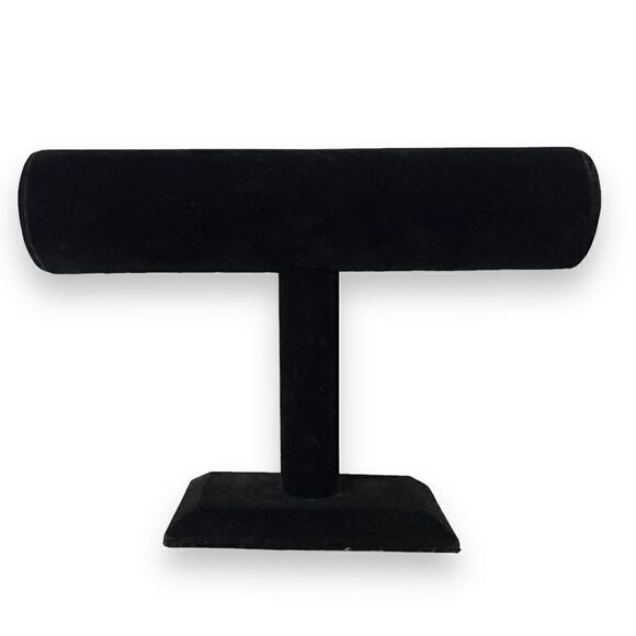 Black Velvet T-Bar Bracelet Jewelry Display Stand Set of 2 - Picture 5 of 15
